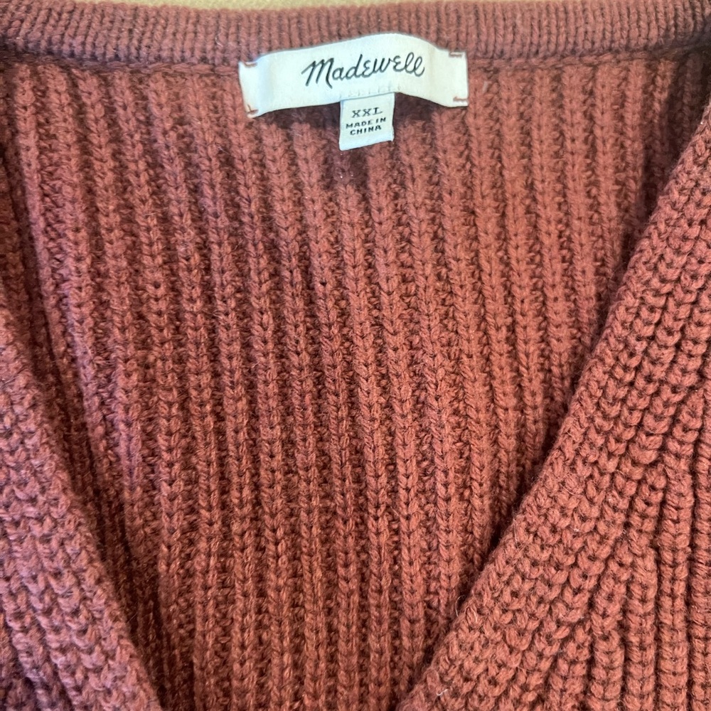 Madewell XXL knit sweater. Rust - Picture 3 of 4
